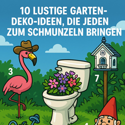 Lustige Garten-Deko-Ideen, die jeden zum Schmunzeln bringen