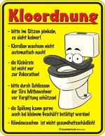 Fun-Schild - Klo-Ordnung
